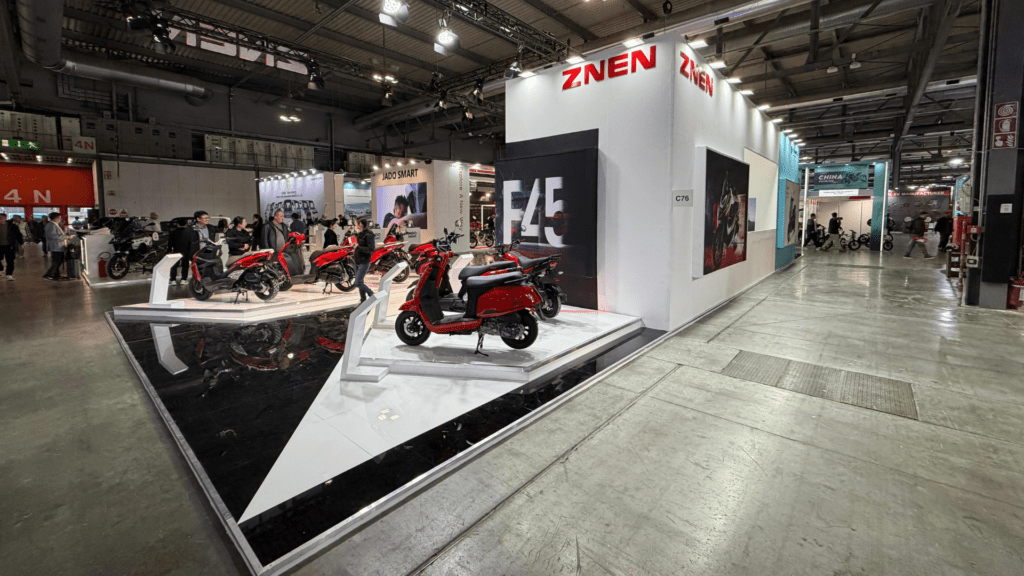 Custom exhibition stand designed and built by Vitera Group at EICMA