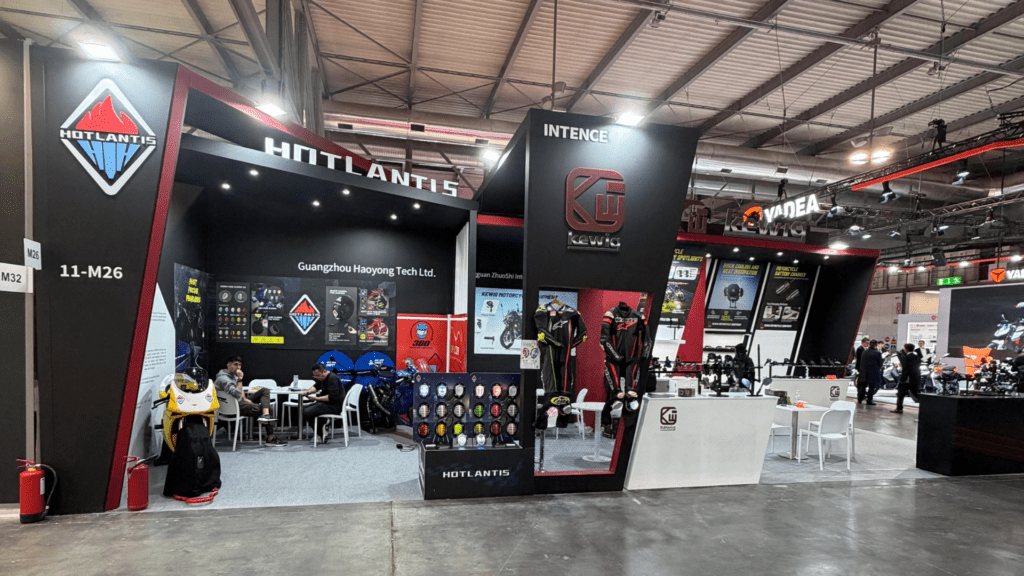 Custom exhibition stand designed and built by Vitera Group at EICMA