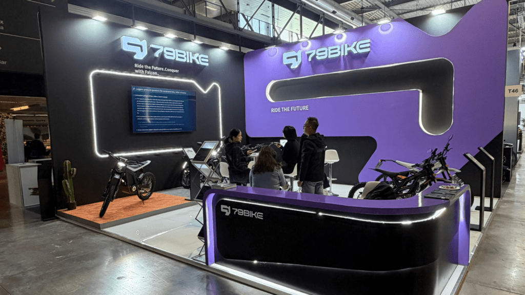 Custom exhibition stand designed and built by Vitera Group at EICMA